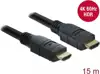 Kabel DELOCK, HDMI (M) na HDMI (M), Aktivan, 4K 60 Hz, 15m