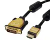 Roline GOLD DVI kabel, DVI-D (24+1) na HDMI (M/M), Dual Link, UHD 4K, 2.0m