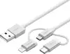 Ugreen USB 2.0 na Micro USB + Lightning + Tip C (3 u 1) podatkovni kabel pleten 1,5m