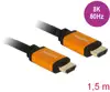HDMI (ST - ST) + 1.5m 3D Ethernet + 8K 60Hz Delock