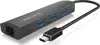 USB C> Adapter 3 Port USB 3.0 Hub + GigaLAN Ethernet, aluminum housing ICY BOX 