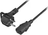 Transmedia Schuko plug flat to C13 jack 1,5m