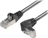 Transmedia Cat6A SFTP Patch Cable, RJ45 plug angled up, 2m