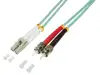 Opt. prespojni kabel LC/ST duplex 50/125µm OM3, LSZH, tirkizni, 2,0 m