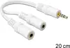 Audio Klinke 3,5mm 4Pol. > 2x Klink 3,5mm Micro + Headset CTIA (ST - BU) Delock