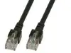 SF/UTP prespojni kabel Cat.5e PVC CCA AWG26, crni, 0,5 m