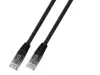 U/UTP prespojni kabel Cat.5e PVC CCA AWG24, crni, 1,5 m