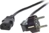 Kabel za napajanje, IEC320 C13 Ž ravni -> Schuko M kutni 5,0m, crni