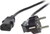 Kabel za napajanje, IEC320 C13 Ž ravni -> Schuko M kutni 3,0 m, crni
