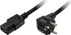 Kabel za napajanje, IEC320 C13 Ž ravni -> Schuko M kutni 1,8 m, crni