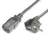 Kabel za napajanje, IEC320 C13 Ž ravni -> Schuko M kutni 1,0 m, crni