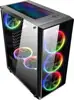 NaviaTec Vortex V3 Gaming case with 4x RGB Fans, Real Glass 