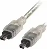 Transmedia Firewire 4 pin plug to 4 pin, 3m transparent
