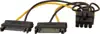 6in SATA Power to 8 Pin PCI Express Video Card Power Cable Adapter - SATA to 8 pin PCIe power - power cable - 15 cm