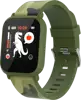 Teenager smart watch, 1.3 inches IPS full touch screen, green plastic body, IP68 waterproof, BT5.0, multi-sport mode, built-in kids game, compatibility with iOS and android, 155mAh battery, Host: D42x