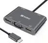 Sandberg USB-C Dock 2xHDMI + 1xVGA + USB + PD docking docking station
