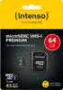 Intenso 64GB microSDXC UHS-I Class 10 Premium memory card
