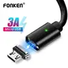 Fonken USB A (M) na USB Type-C (M) kabel, magnetski, 3A, 1m, crni
