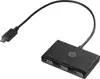 HUB 3Port HP SuperSpeed USB3.0 passiv Black