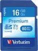 16GB Verbatim Premium MicroSDHC 80MB/s