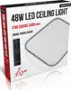 Ceiling LED light, square, 48W OPAL + remote control