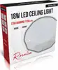 Ceiling LED light, diamond, 18W STAR, 3000K, 1350lm