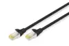 DIGITUS patch cable - 3 m - black