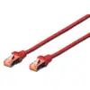 DIGITUS patch cable - 50 cm - red, RAL 3020