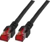 S/FTP prespojni kabel Cat.6 LSZH Cu AWG27, crni, 1,0 m