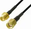 Transmedia CWK 2-5, WLAN Antenna Cable SMA reversed jack to reversed SMA plug, gold plated, 5,0