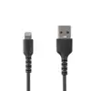 StarTech.com 1m USB A to Lightning Cable - Durable Rugged Black iPhone iPad Charge & Sync Charger Cord w/Aramid Fiber Apple MFI Certified - Lightning cable - Lightning / USB - 1 m