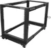 StarTech.com 12U Open Frame Server Rack - 4 Post Adjustable Depth (22 to 40) Network Equipment Rack w/ Casters/ Levelers/ Cable Management (4POSTRACK12U) rack - 12U