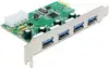 Delock PCI Express Card > 4 x external USB 3.0 - USB adapter - PCIe 2.0 - USB 3.0 x 4