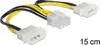 Delock power cable - 8 pin EPS12V to 4 pin internal power - 15 cm