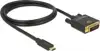 Cable USB Type-C plug> DVI 24 + 1 male (DP Alt Mode) 4K 30 Hz 1 m black 