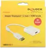 Delock Adapter Displayport 1.2 male > HDMI female 4K Active - video converter - Parade PS171 - white