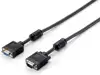 VGA kabel HDB15 M/Ž 10,0 m, oklopljen, s feritima, crni