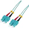 Opt. prespojni kabel SC/SC duplex 50/125µm OM3, LSZH, tirkizni, 3,0 m