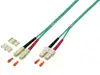 Opt. prespojni kabel SC/SC duplex 50/125µm OM3, LSZH, tirkizni, 1,0 m