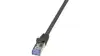 S/FTP prespojni kabel Cat.6a LSZH Cu AWG26, crni, 0,5 m