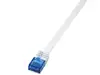U/UTP prespojni kabel Cat.6 PVC Cu AWG32 plosnati, bijeli, 5,0 m