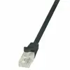 U/UTP prespojni kabel Cat.5e PVC CCA AWG26, crni, 0,5m