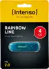 STICK 4GB USB 2.0 Intenso Rainbow Line Transparent Blue