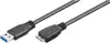 USB 3.0 kabel A->B Micro B M/M 3,0m, 2-struko oklopljeni, crni