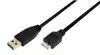 USB 3.0 kabel A->B Micro B M/M 2,0m, 2-struko oklopljen, crn