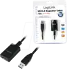 USB 3.0 kabel A->A M/Ž 5,0 m, aktivni, crni