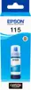 Tinta Epson 115 L8180/L8160 ecotank cyan ink bottle C13T07D2