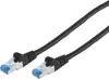 Patchkabel CAT6a RJ45 S/FTP 0,5m Black