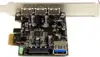 StarTech.com 4 Port PCI Express USB 3.0 Card - 3 External and 1 Internal - Native OS Support in Windows 8 and 7 - Standard and Low-Profile (PEXUSB3S42) - USB adapter