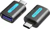 Vention USB-C Male to USB 3.0 Female OTG Adapter Black PVC Type